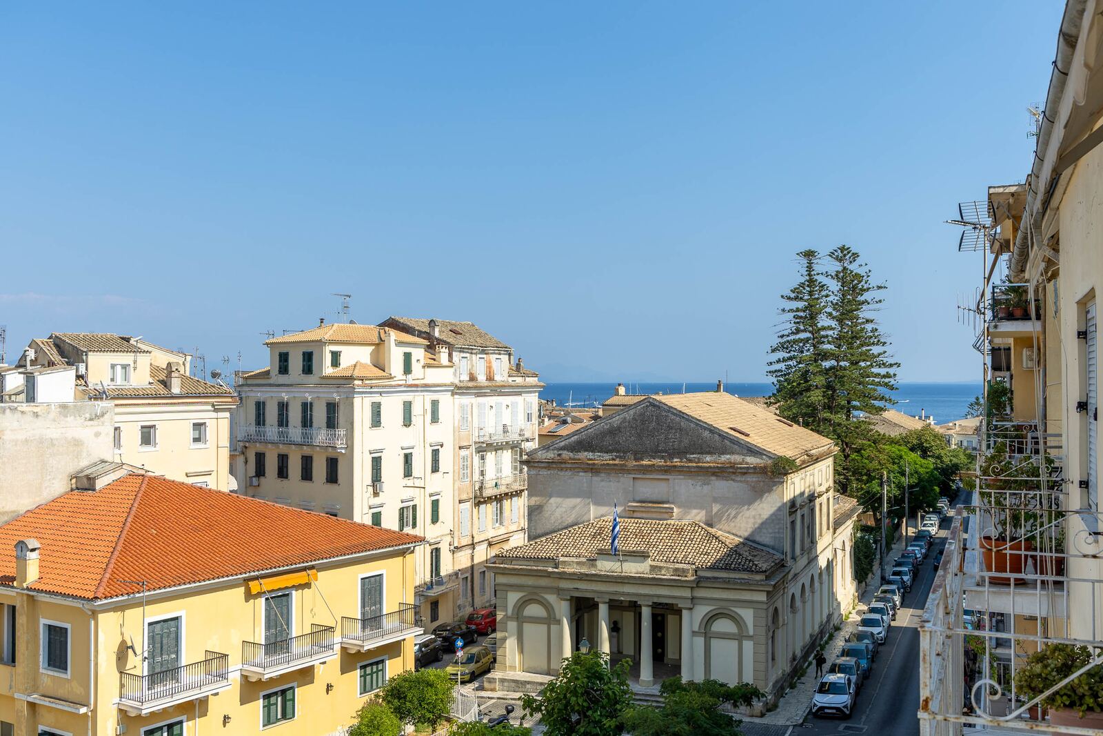 Rooftops of the Old Town falling away to the sea
